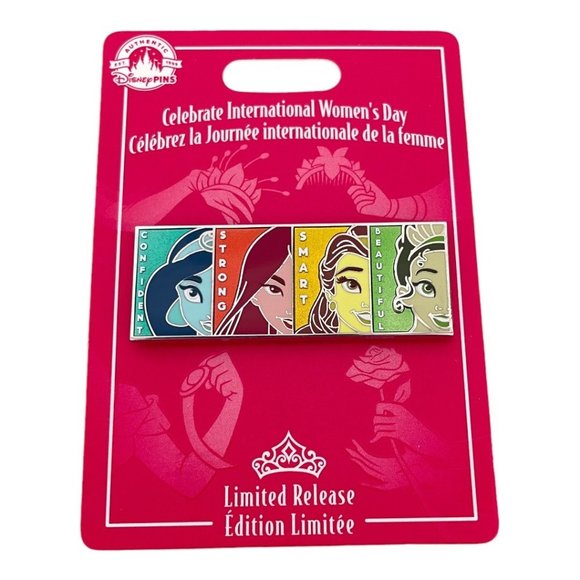 Disney Princess Jasmine Mulan Belle Tiana International Woman’s Day Limited Pin - Picture 1 of 3